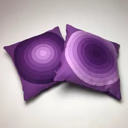 Cuscino in peluche viola con viola